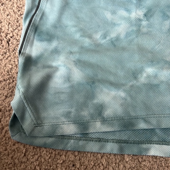Lululemon Fast and Free Short Sleeve Tidewater Teal Tie Dye Shirt - Picture 4 of 9